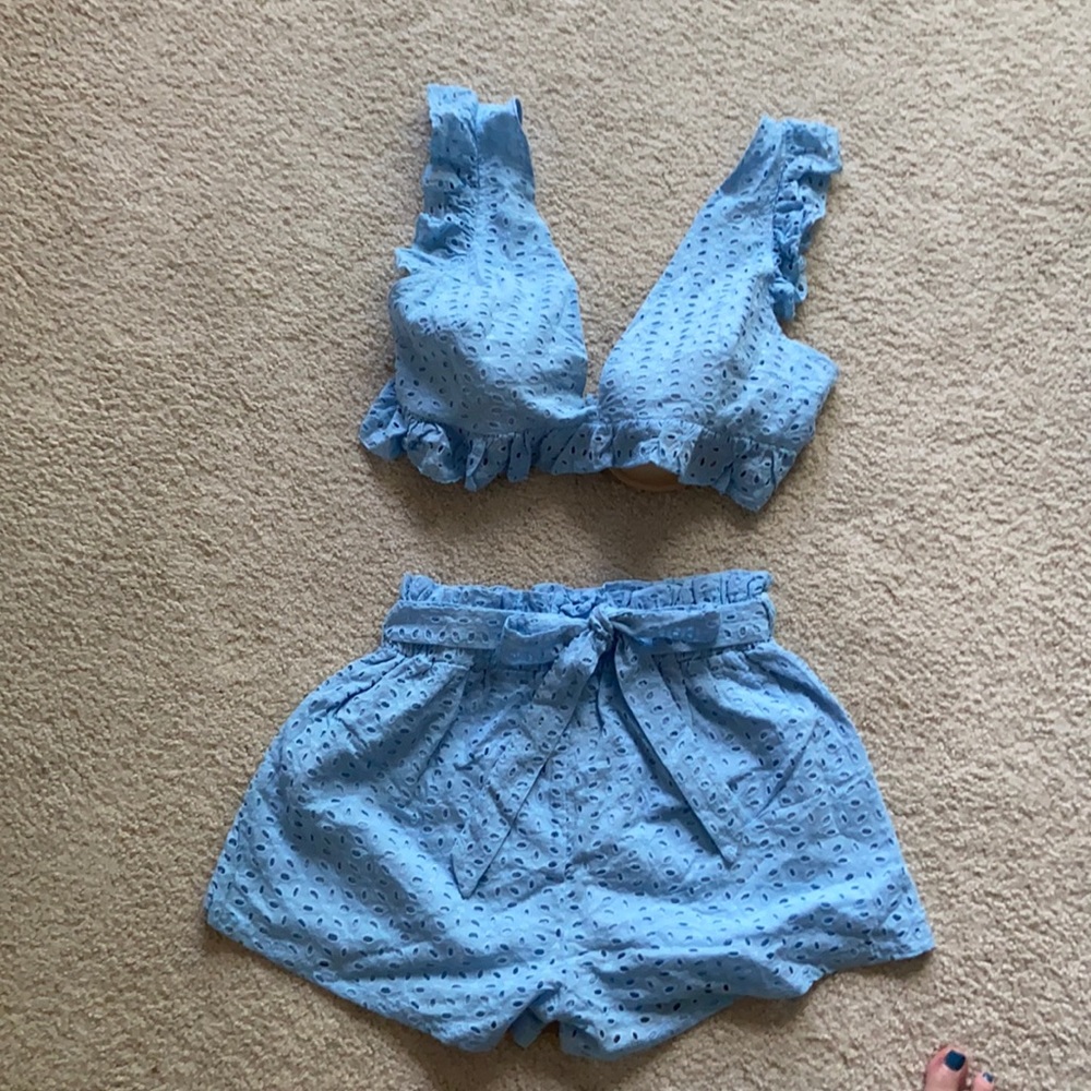 2 piece shorts/halter set